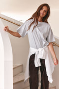 Relaxed Crew T Shirt - Grey in mid-weight cotton with a soft, structured fit that keeps its shape over time.
