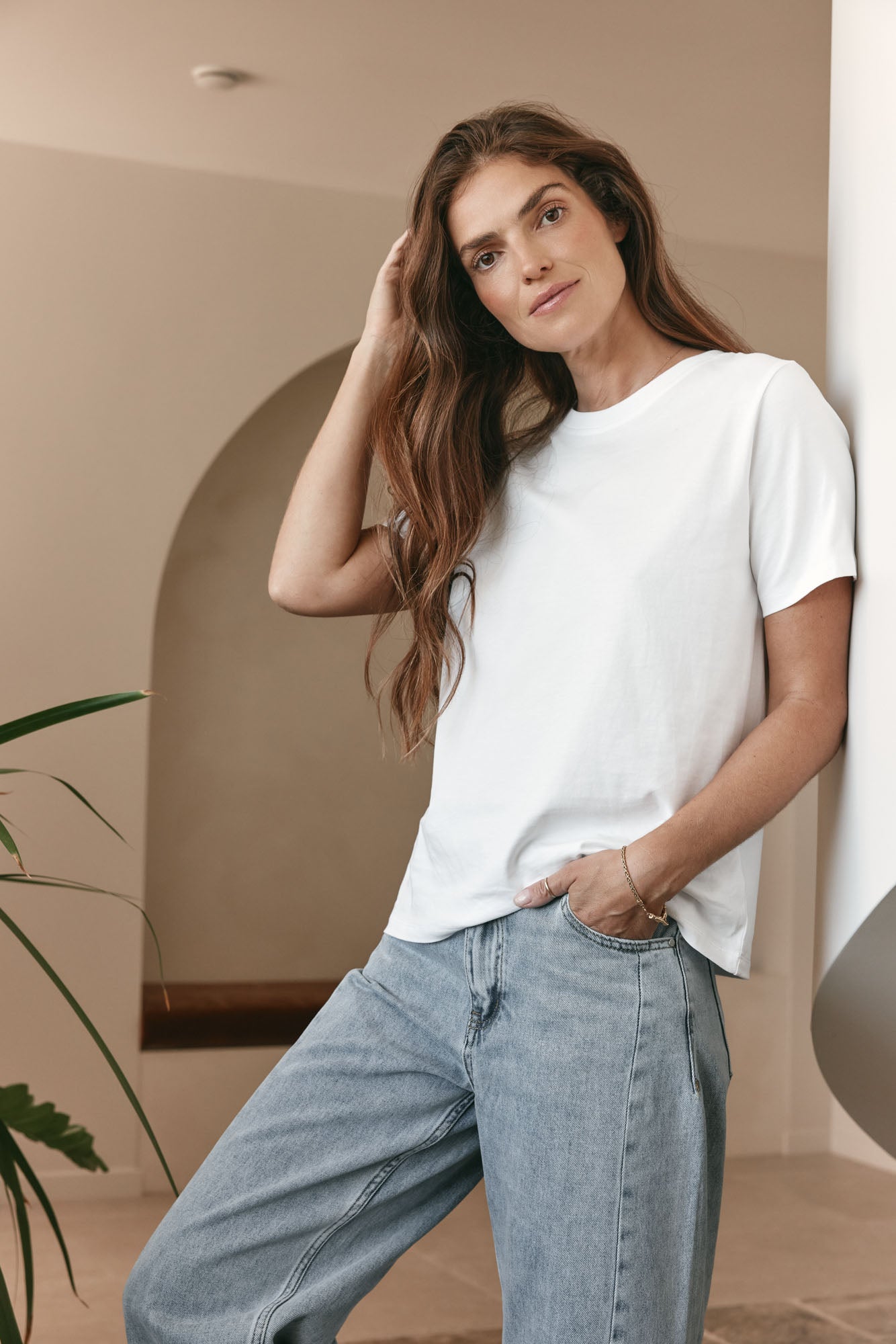 Classic Crew T Shirt - White in mid-weight cotton with a fitted cut that holds its shape wash after wash.