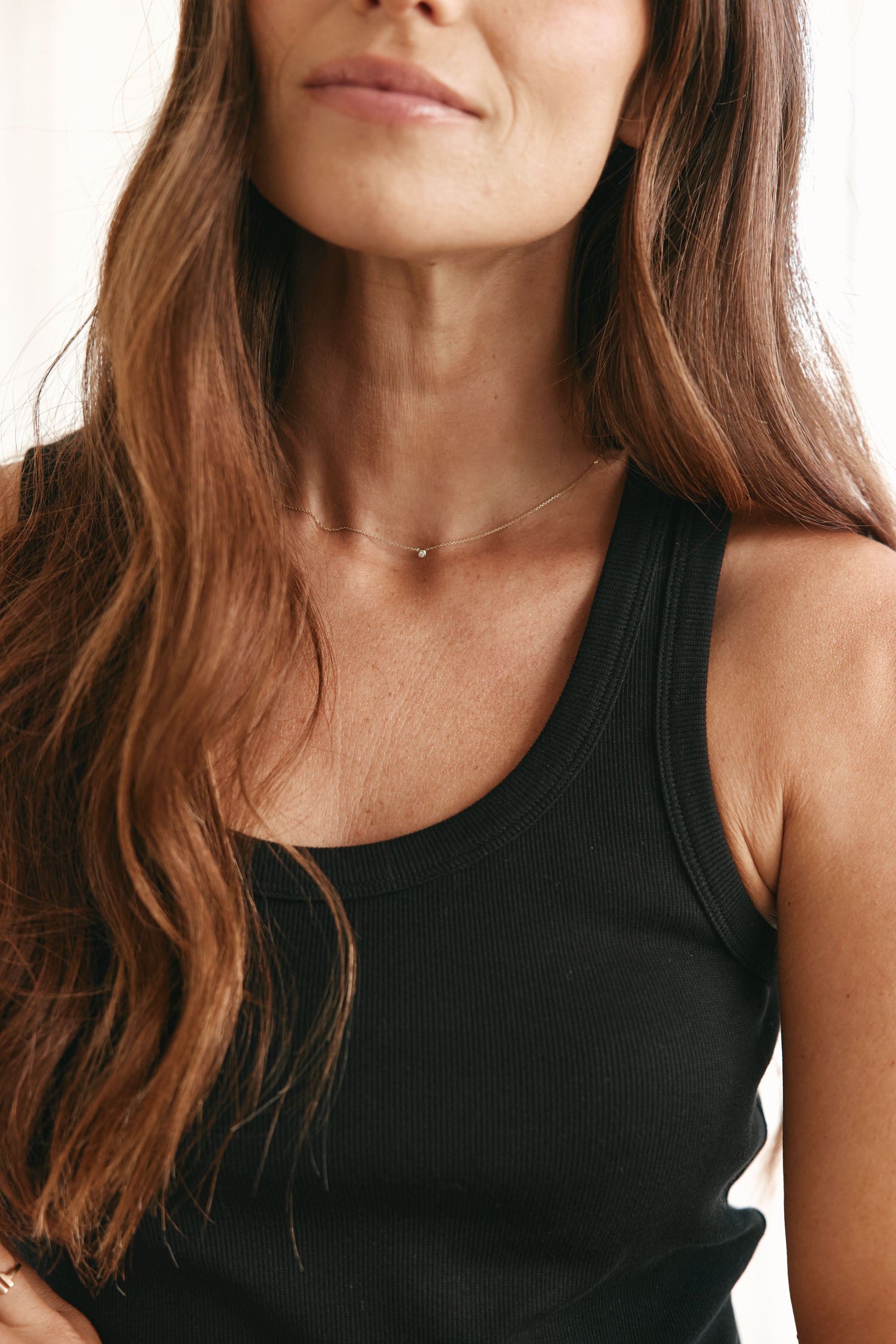Scoop Neck Rib Tank - Black in a relaxed rib knit that moves with the body for casual womenswear.